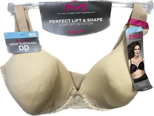 Maidenform 40C Comfort Devotion T-shirt Full FitShaping Underwire Bra Beige B112 - Picture 1 of 2