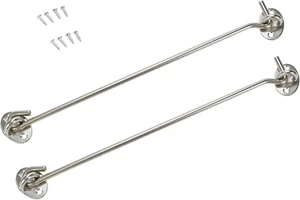 Cabin Hook Eye Door Latch 12 Inch Stainless Steel Shed Gate Door Swivel Window L - Picture 1 of 5