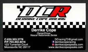 Derrike Cope signed autograph DCR Owner & Driver NASCAR Business Card BC443 - Picture 1 of 2