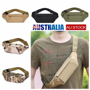 Mens Waist Bum Bag Unisex Fanny Pack Holiday Travel Money Belt Pouch Wallet - Picture 1 of 17