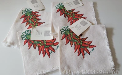 Servilletas de chile Museum of Fine Arts Boston - Juego de 4 - De colección Nuevo con etiquetas Foto 1 de 4