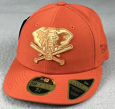 NEW ERA 59Fifty Sombrero de Atletismo Oakland Bajo Perfil Talla 7 1/4 Nuevo con Etiquetas Foto 1 de 4