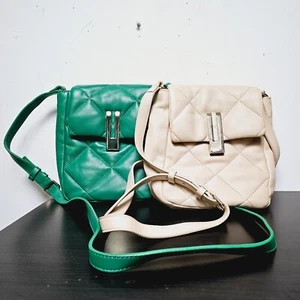 Vince Camuto Quilted Leather Crossbody "Doty" - Choose Color - Picture 1 of 11