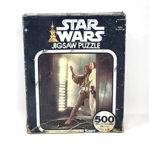 Kenner Star Wars Jigsaw Puzzle 500 Piece Luke Skywalker Leia SEALED Vintage 1977 - Picture 1 of 12