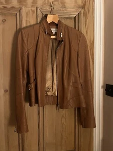Karen Millen leather jacket size 10 - Picture 1 of 7