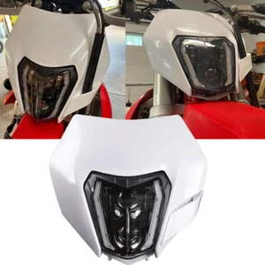 LED Headlight White Fairing For SUZUKI DR-Z400 E/S/SM DRZ400SM DRZ400S DRZ400E - Foto 1 di 10