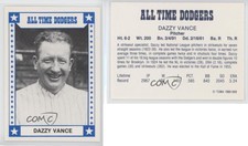 1980 TCMA All Time Brooklyn/Los Angeles Dodgers Black Back Dazzy Vance HOF