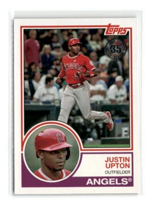 2018 Topps - #83-55 - Justin Upton 1983 Topps Baseball - Los Angeles Angels - Image 1 of 2