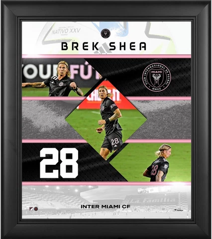 Brek Shea Inter Miami CF Framed 15x17 Stitched Stars Collage Cover