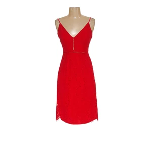ASTR Red Lace Midi Dress - Picture 1 of 4