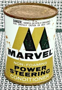 VINTAGE MARVEL POWER STEERING SEALER CONDITIONER 4oz OIL CAN ORIGINAL UNOPENED - Bild 1 von 5