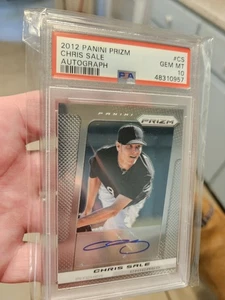 Chris Sale 2012 Panini Prizm Autograph PSA 10 POP 6 ATL Braves - Bild 1 von 3