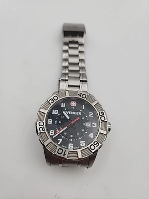 Reloj de cuarzo para hombre Wenger Roadster 45 mm acero inoxidable esfera negra SIN PROBAR Foto 1 de 4