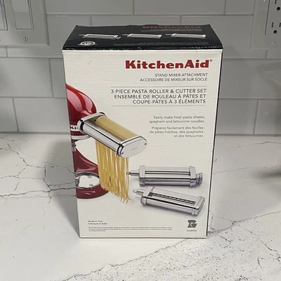 KitchenAid 3 Piece Pasta Roller & Cutter Set KSMPRA Standard Mixer Attachment - Image 1 of 4
