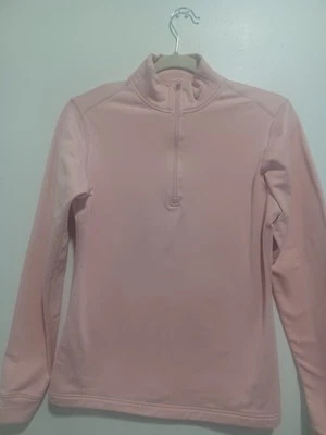 NIKE Dri-FIT Quarter Zip Thick Running Exercise Top Dusty Pink Sz L art 93 - Image 1 of 4