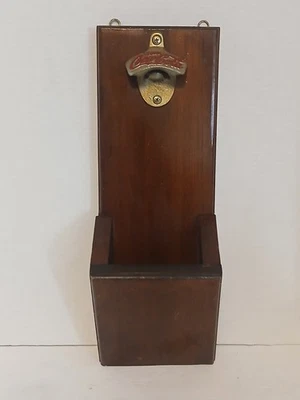 Vintage Coca-Cola Wall-Mounted Bottle Opener With A Cap Catcher - Image 1 of 4