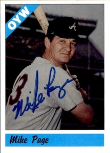 Mike Page Atlanta Braves Fritsch OYW #75 Autographed Signed Baseball Card - Picture 1 of 2