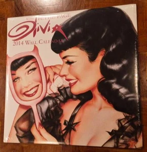 OLIVIA CALENDAR 2014, Sealed, New, Queen of Pin-up, Sexy Bettie Betty Page Ozone - Picture 1 of 2
