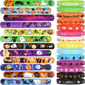 Halloween Party Gastgeschenke für Kinder - 50er Pack Slap Armbänder Halloween Deko f - Bild 1 von 7