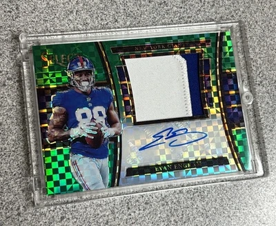 Evan Engram 2017 Panini Select Rookie Patch Auto Green Prizm /5 SSP - Image 1 of 2