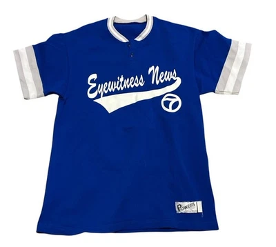 Camisa Jersey De Colección Años 80 Miami WSVN 7 L Hecha en EE. UU. Azul Noticias de Testigos Oculares RARA Foto 1 de 4