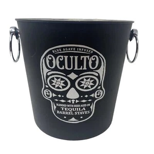 Oculto Secchiello Ghiaccio Tequila Botte Doghe Birra Secchio Metallo ��Secchio Teschio - Foto 1 di 10