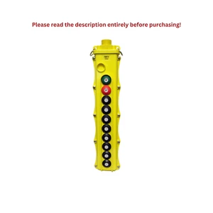 10-BUTTON PENDANT, 8 DUAL-SPEED SWITCHES WITH MAINTAINED ON/OFF (SBP2-10-WHS) - Picture 1 of 4