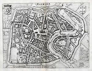 Haarlem Noord-Holland Nederland Netherlands Guicciardini Copperplate 1625 - Picture 1 of 1