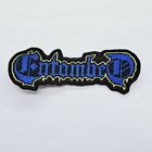Entombed Blue And Yellow Logo Shaped  EMBROIDERED PATCH