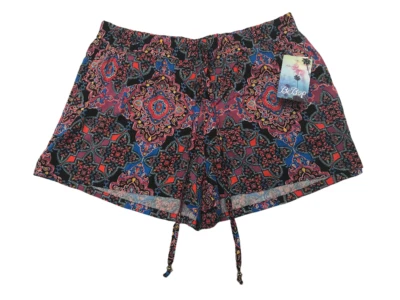 BeBop женщин разноцветный пейсли стиль эластичный пояс шнурка шорты большой - Изображение 1 из 4