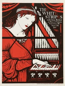 THE WHITE STRIPES Concert Poster - Vancouver 2003 - 20"x16" reprint - Picture 1 of 1