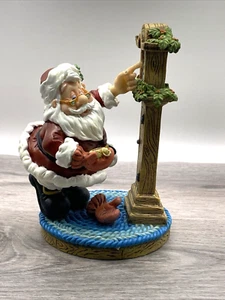 Santa Sitting by  Grand Father 6 X 5 X 5 New In box - Picture 1 of 6