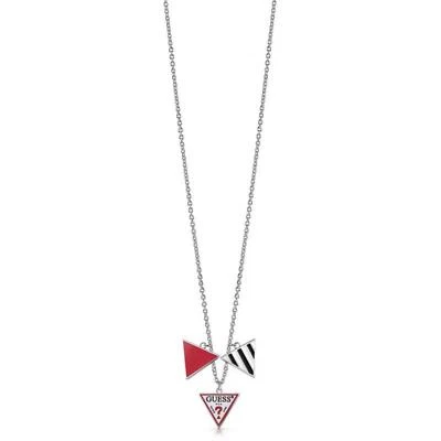 Collana Da Donna Guess UBN29062 In Acciaio Con Pendenti Triangolo E Logo Guess - Immagine 1 di 3