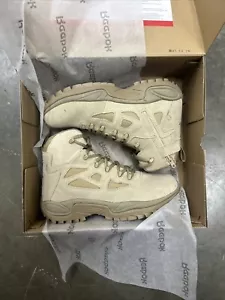 Reebok Work Mens 6" Rapid Response Soft Toe Tactical Boot Desert Tan - Rb8695 - Picture 1 of 4