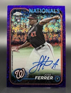 2024 Topps Chrome Update Jose Ferrer Purple Speckle Refractor Auto /299 RC - Picture 1 of 2