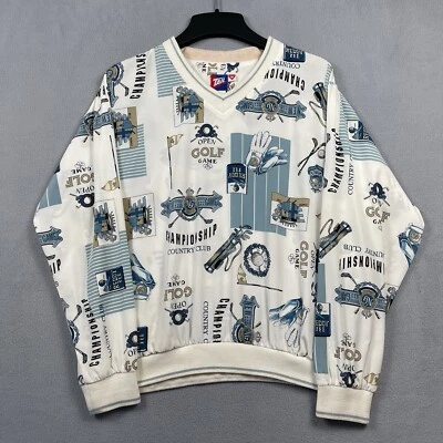 Vintage Tail Jacket Ault Medium Golf Windbreaker White Pullover Classic AOP 90s  - Изображение 1 из 4
