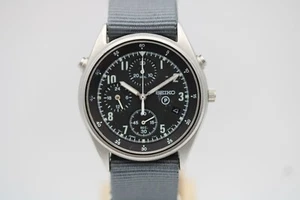 Seiko Men's Black Watch - 7T27-7A20 - Picture 1 of 8
