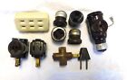 Lot of Vintage Electric Parts Plugs, Adapters + Leviton Eagle Arrow-H&H Rodale
