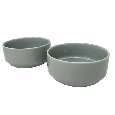 Juego de 2 cuencos de sopa de cereal gris Logan caja y barril Martin Hunt Nuevo de Lote Antiguo Foto 1 de 4