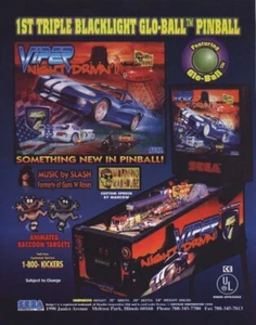 Pinball ROM SOUND SET (5 chips) Sega Viper Night Drivin’ - Picture 1 of 1