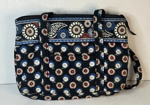 Vera Bradley Night Owl Bolso de Hombro Cartera Bolso de Mano Llevar con Correas Azul Negro - Imagen 1 de 9