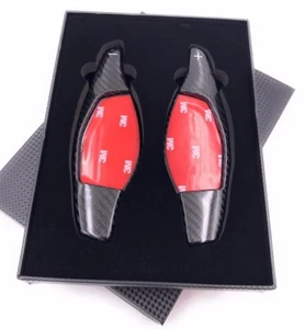 Echt Carbon Schaltwippen Shift Paddle für Audi RS R8 RS3 TT-RS 2016-2020 Black - Picture 1 of 10