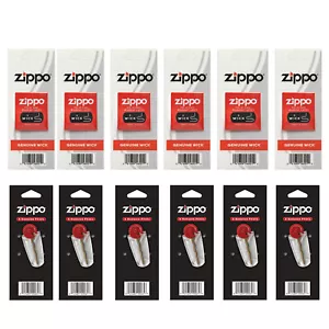 New Zippo Lighter Flints and Wicks Pack of 12 Value Packs (36 Flints + 6 Wicks) - Picture 1 of 2