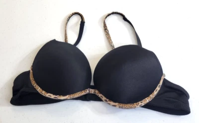 Native Intimates Underwire Push Up Bra Black Full Coverage Padded Size 36B - Image 1 of 4