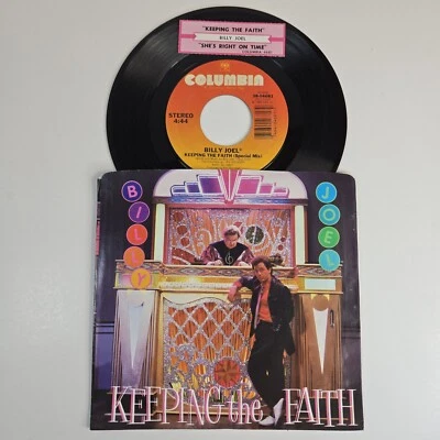 Billy Joel "Keeping The Faith" 45 Vg+ Tested Picture Sleeve Rare Jukebox Title  - Image 1 of 4