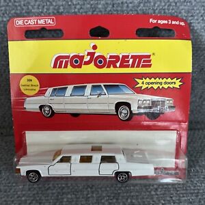 Majorette White Cadillac Stretch Limousine #339 Diecast Car New 4 Opening Doors
