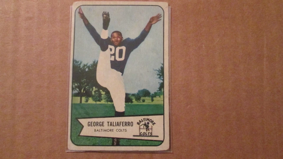 1954 Bowman Football #50 George Taliaferro Baltimore Colts Vg - Image 1 of 1