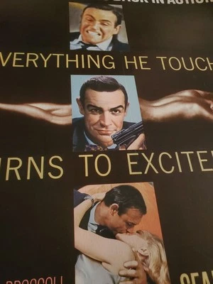 1964 Goldfinger James Bond Sean Connery 007 1 Sheet Movie Poster on Linen - Image 1 of 4