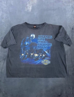 Vintage 90s Harley Davidson Legends Roam Single Stitch USA Made T Shirt Size 5XL - Image 1 of 4