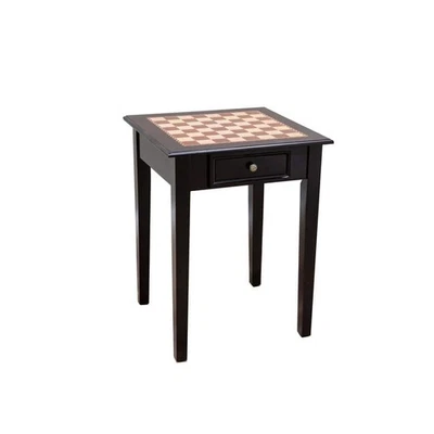 22 in.Chess End Table with 2 Drawers in Mahogany Wood H-59 H-59 H-59 - Image 1 of 4